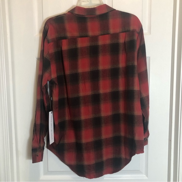 L.i.F.E. Love Is For Eternity Flannel Button Down Blouse. Size S - Picture 2 of 8